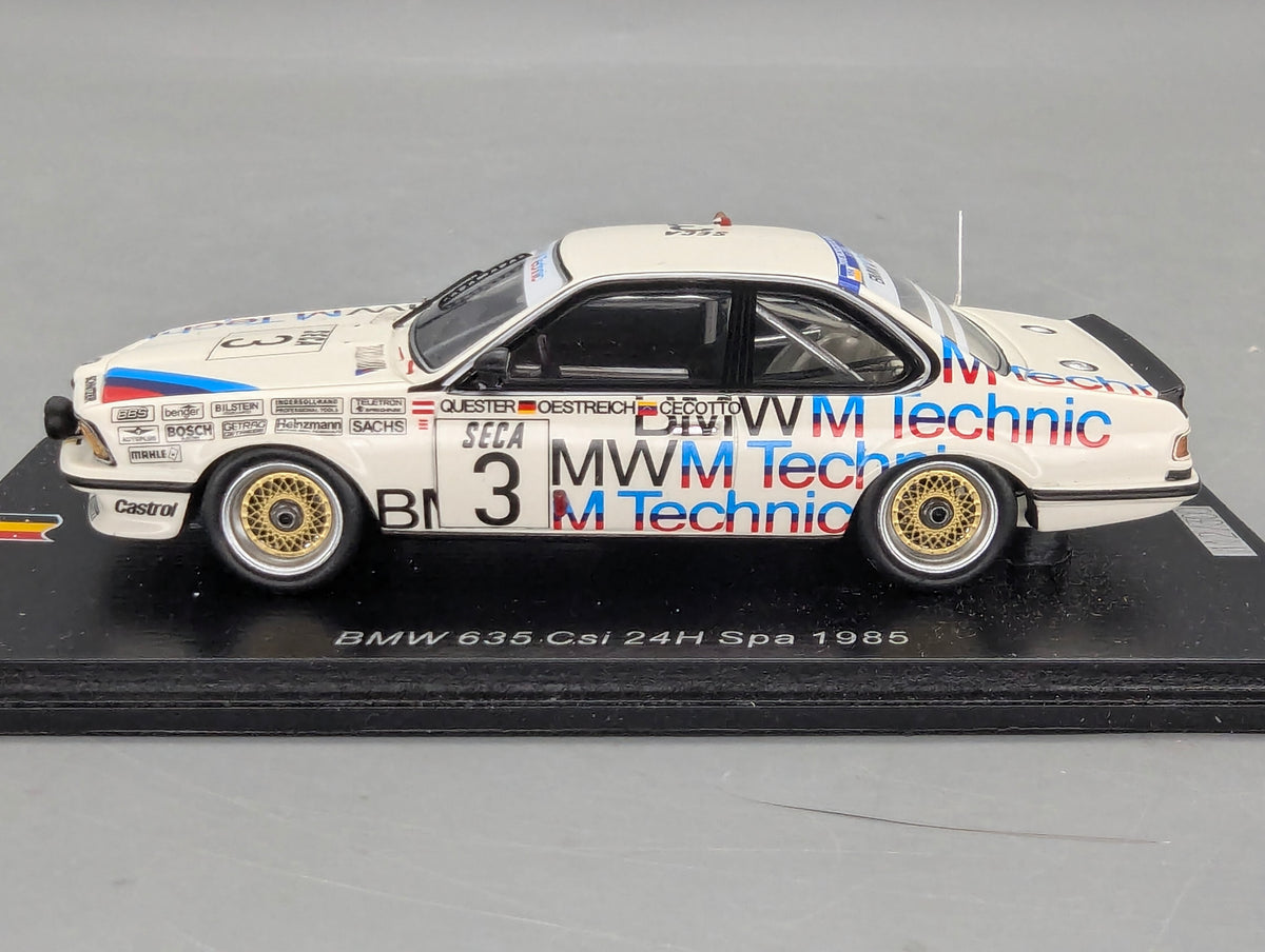 Modellautos 1:43 Spark SB660 BMW 635 CSi 24h Spa 1985 #3 mit OVP