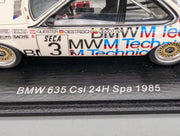 Modellautos 1:43 Spark SB660 BMW 635 CSi 24h Spa 1985 #3 mit OVP