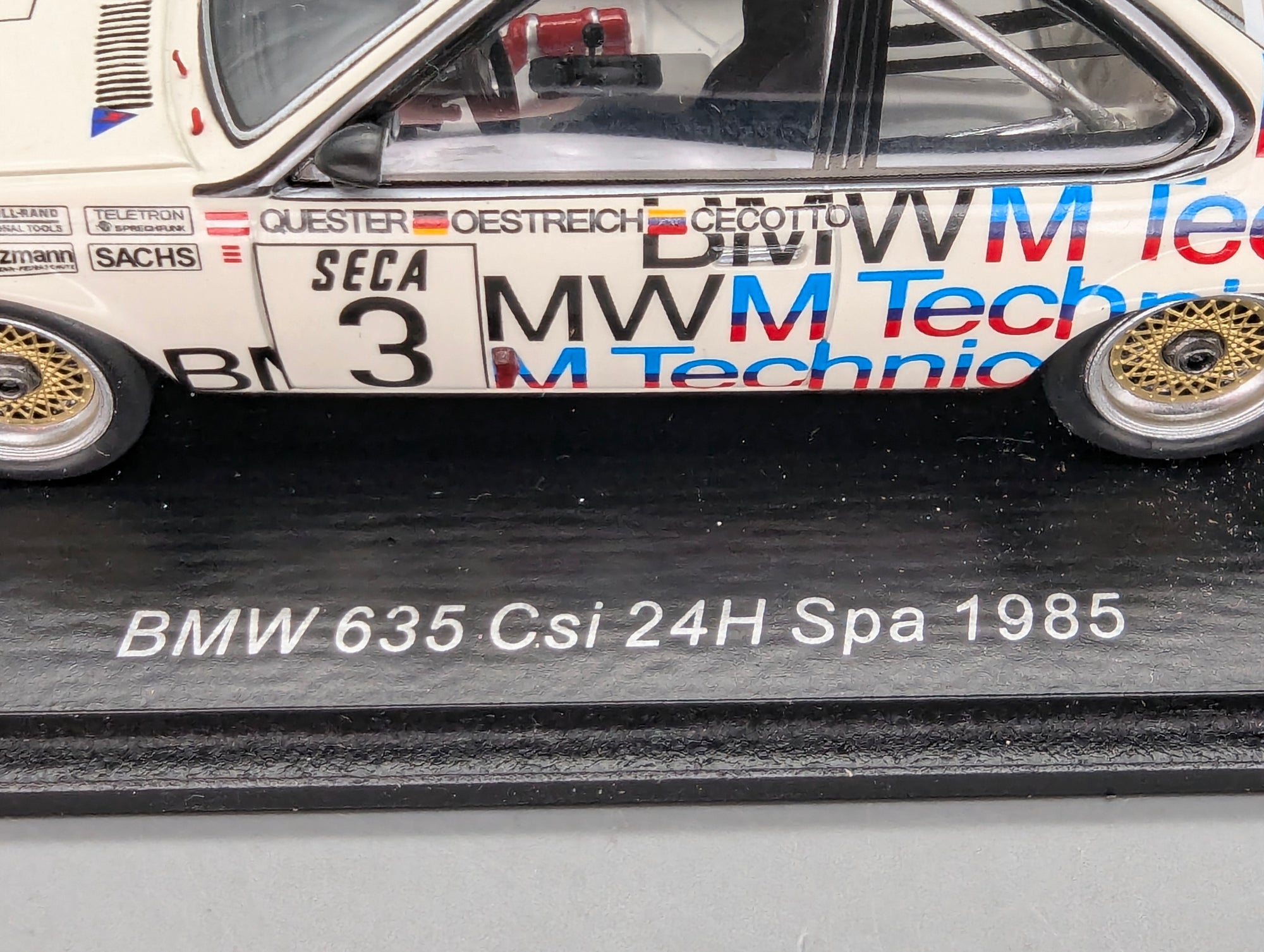 Modellautos 1:43 Spark SB660 BMW 635 CSi 24h Spa 1985 #3 mit OVP