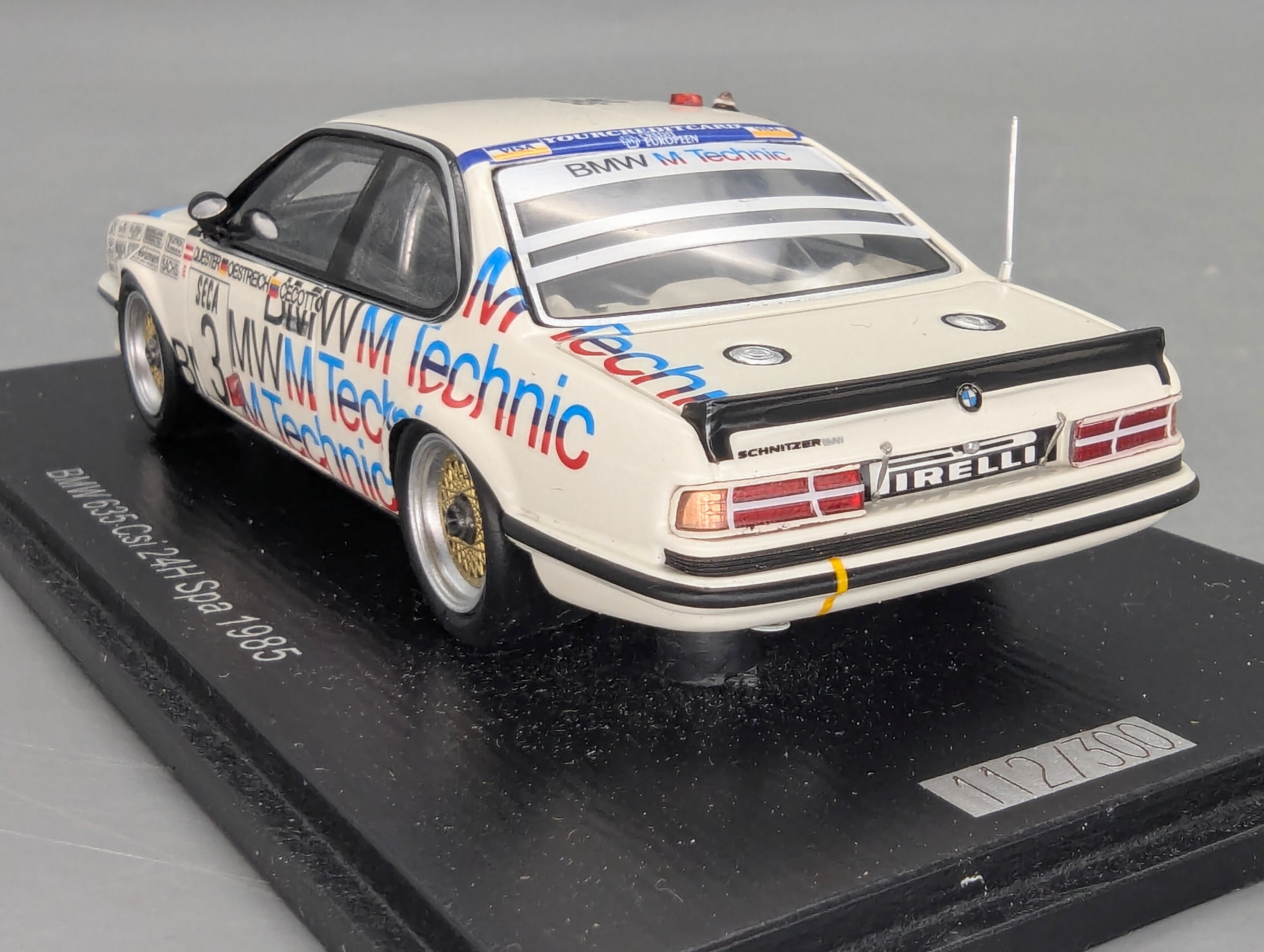 Modellautos 1:43 Spark SB660 BMW 635 CSi 24h Spa 1985 #3 mit OVP
