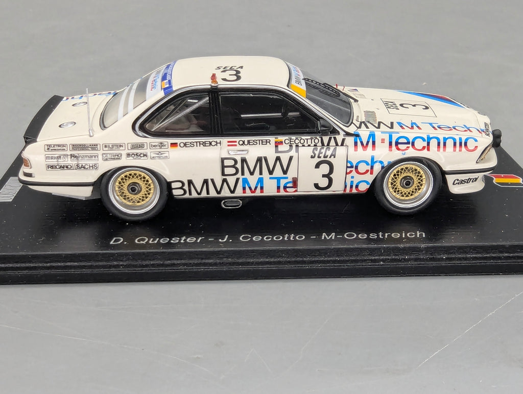 Model Cars 1:43 Spark SB660 BMW 635 CSi 24h Spa 1985 #3 with original packaging