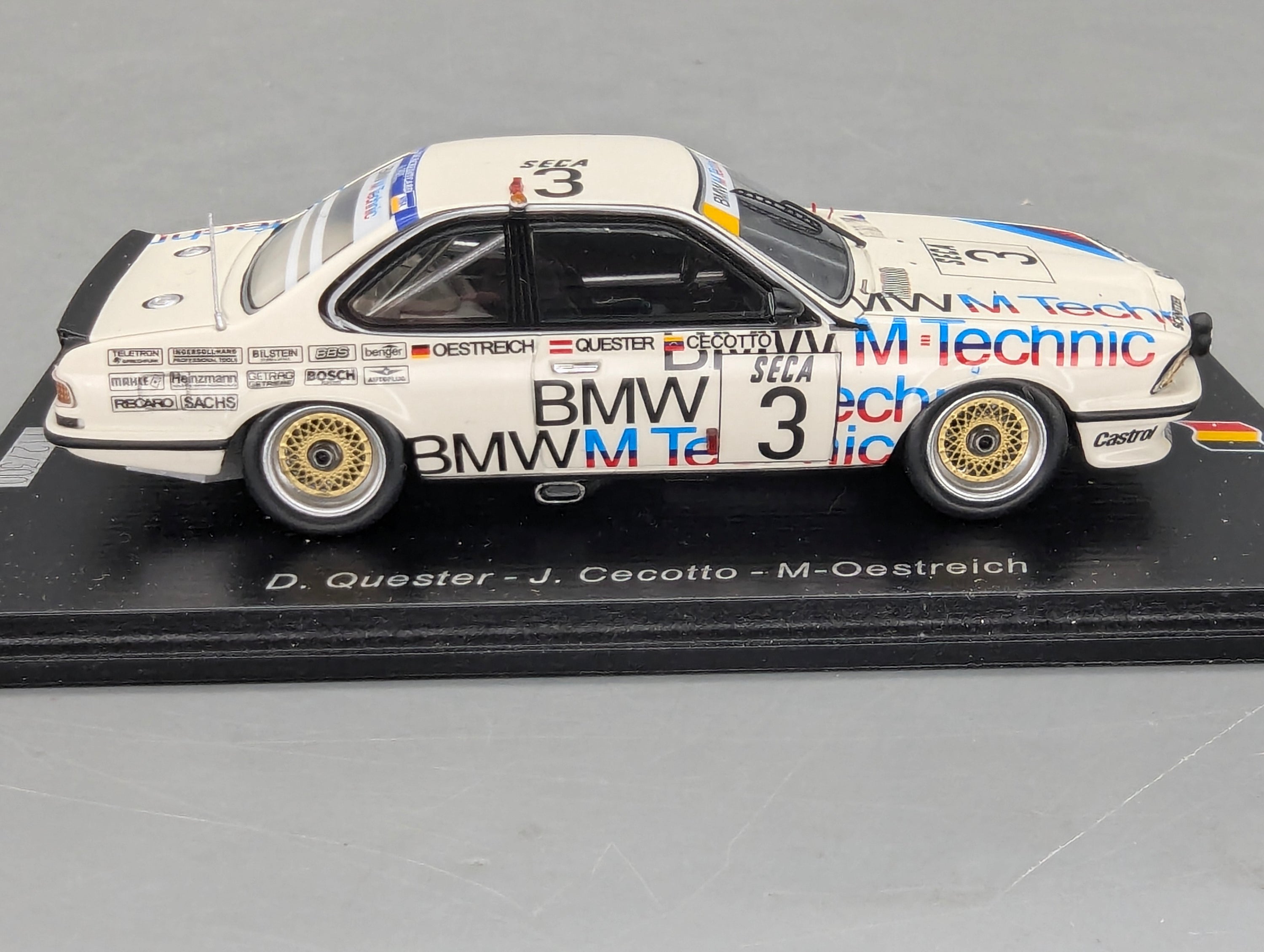 Modellautos 1:43 Spark SB660 BMW 635 CSi 24h Spa 1985 #3 mit OVP