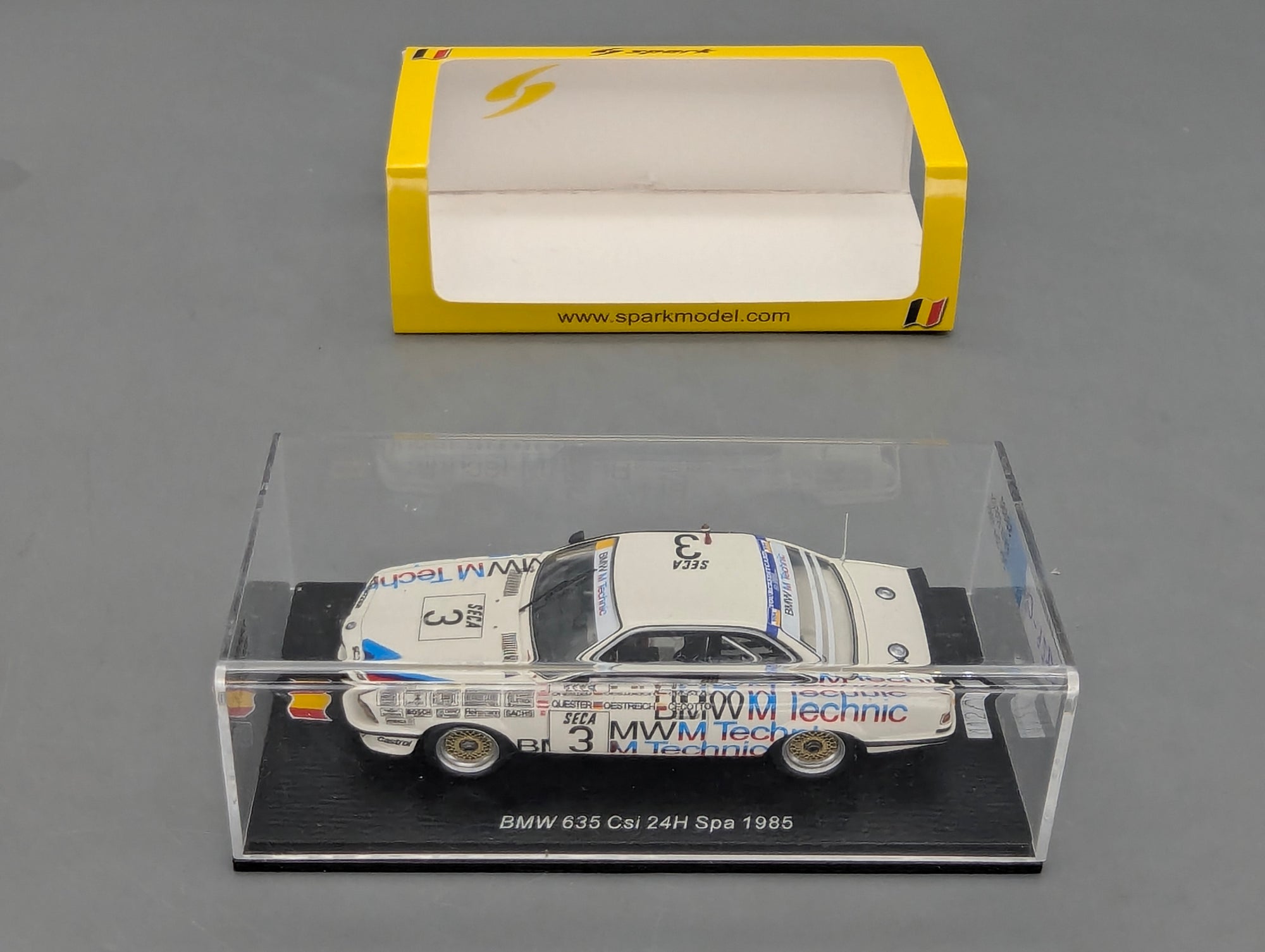Modellautos 1:43 Spark SB660 BMW 635 CSi 24h Spa 1985 #3 mit OVP