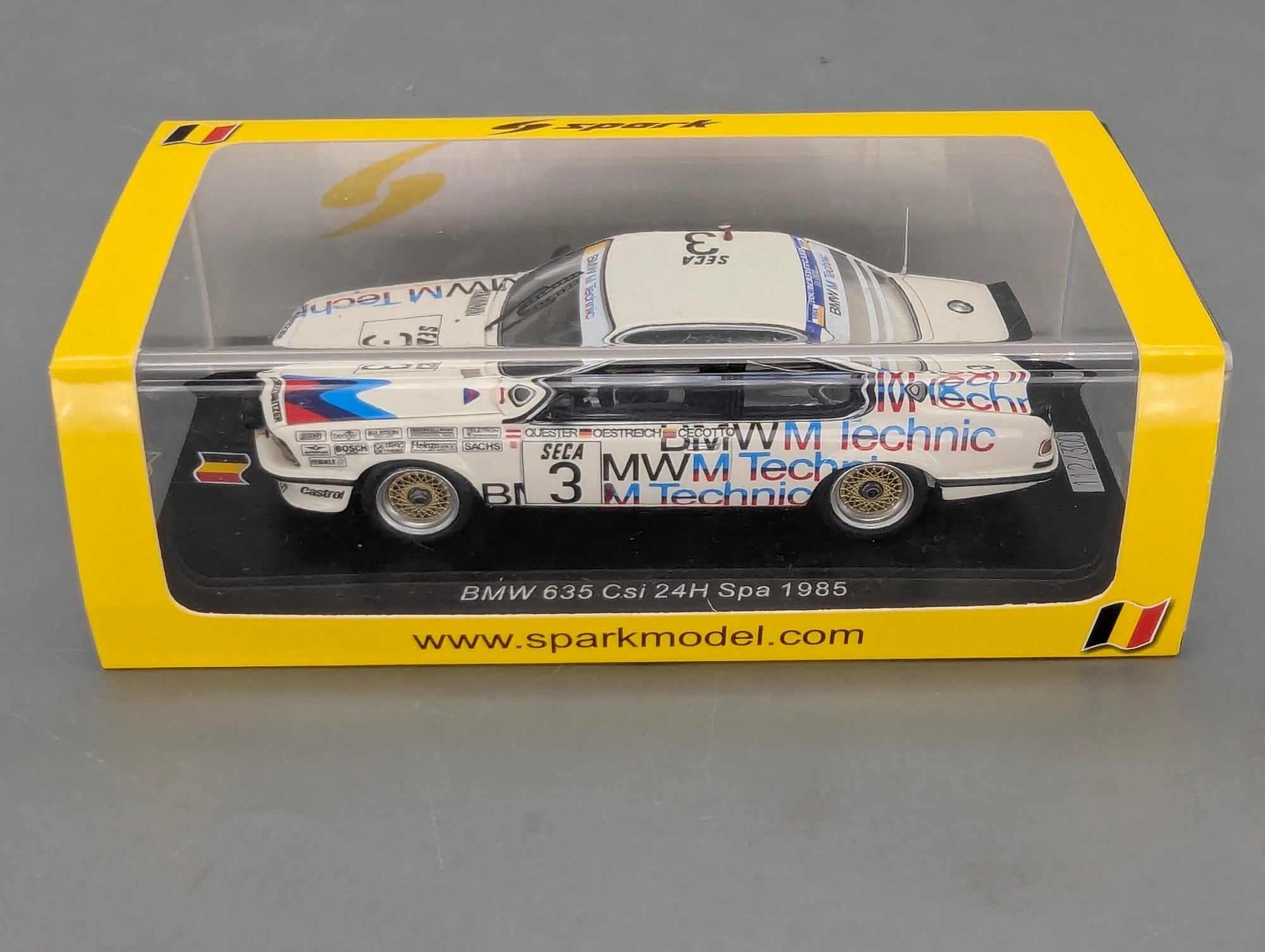 Modellautos 1:43 Spark SB660 BMW 635 CSi 24h Spa 1985 #3 mit OVP