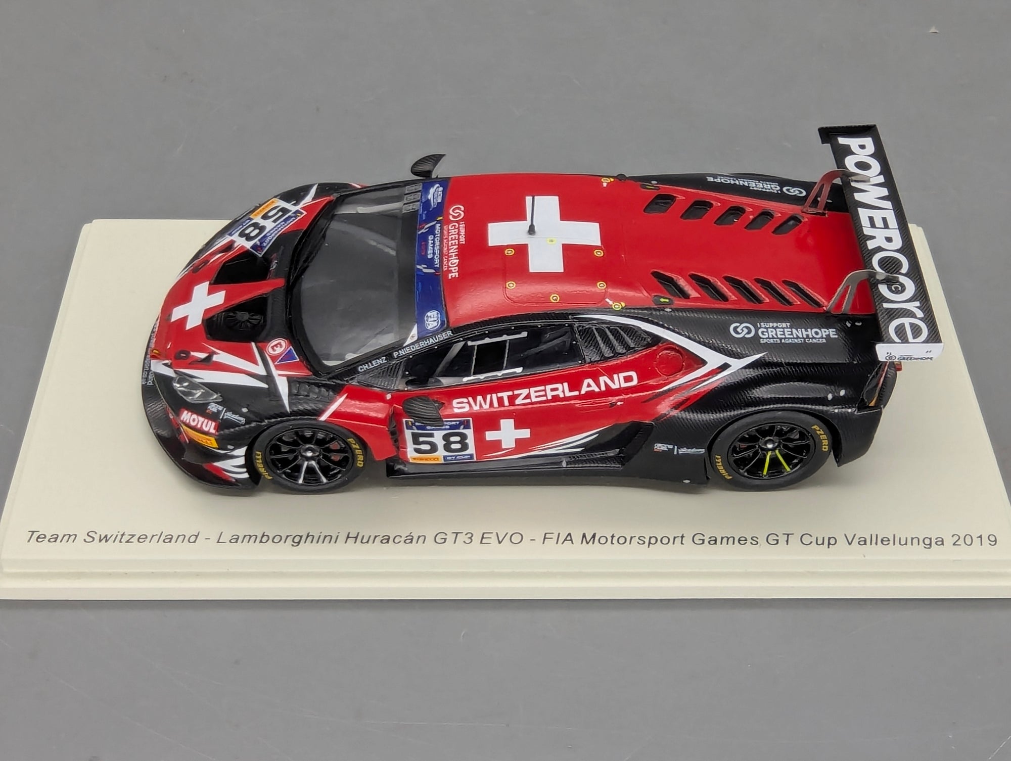 Coches a escala 1:43 Spark S9609 Lamborghini Huracan GT3 EVO FIA Vallelunga 2019 #58 precintado