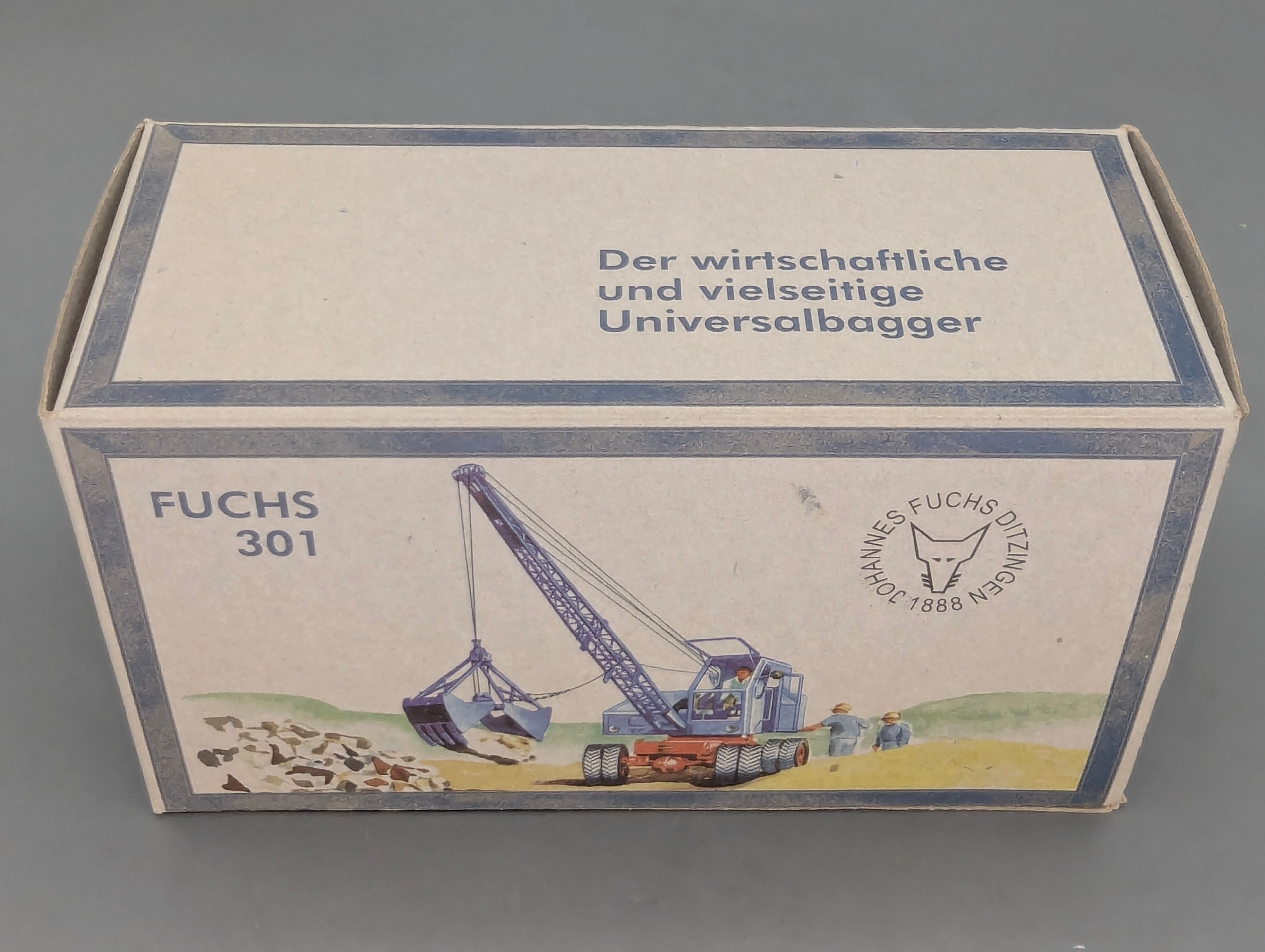 Excavadora Modelo 1:50 NZG 520 Fuchs 301 con embalaje original