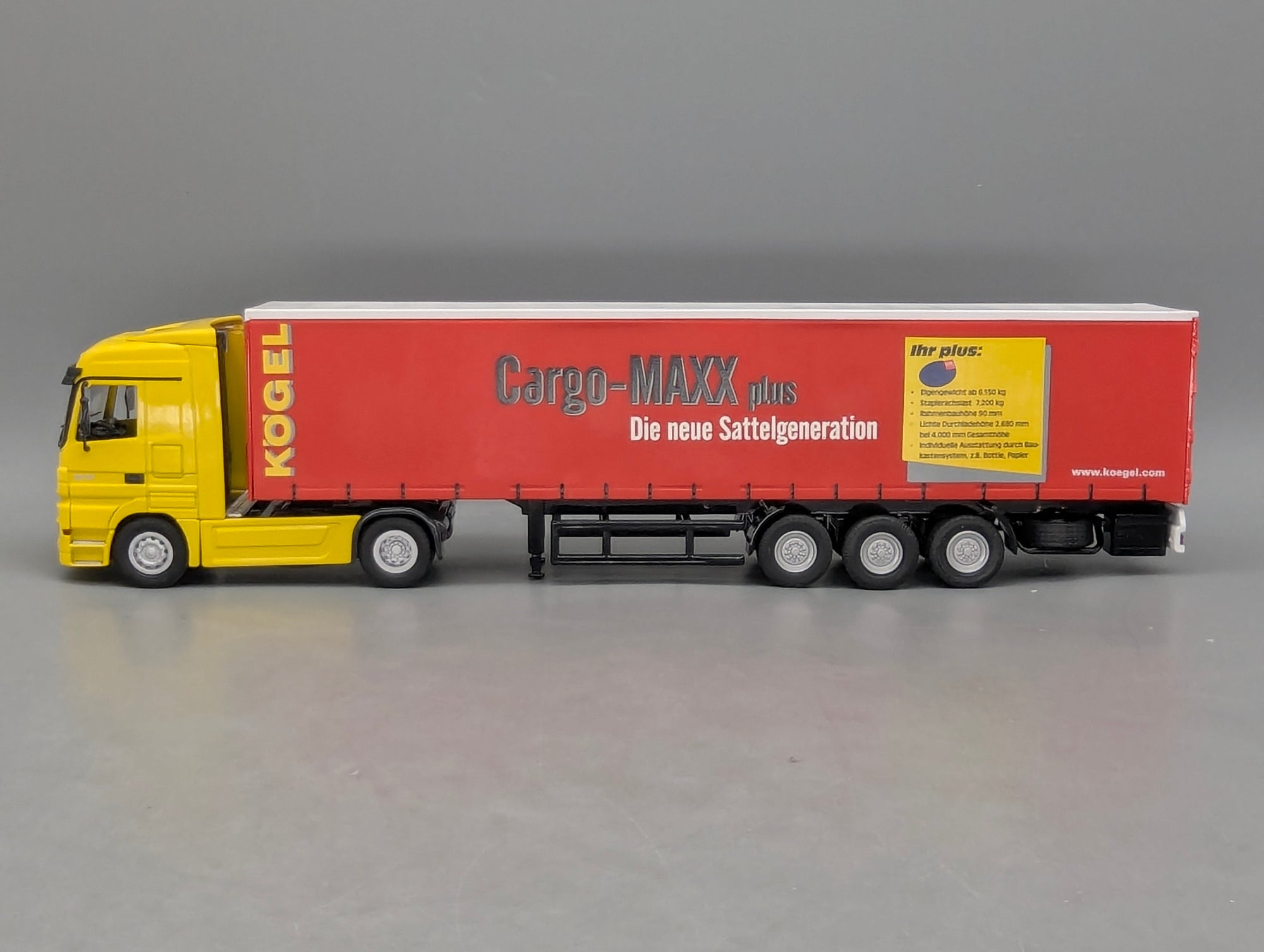 LKW Modell 1:50 NZG 555 Mercedes Benz Actros Kögel Gardinenauflieger mit OVP