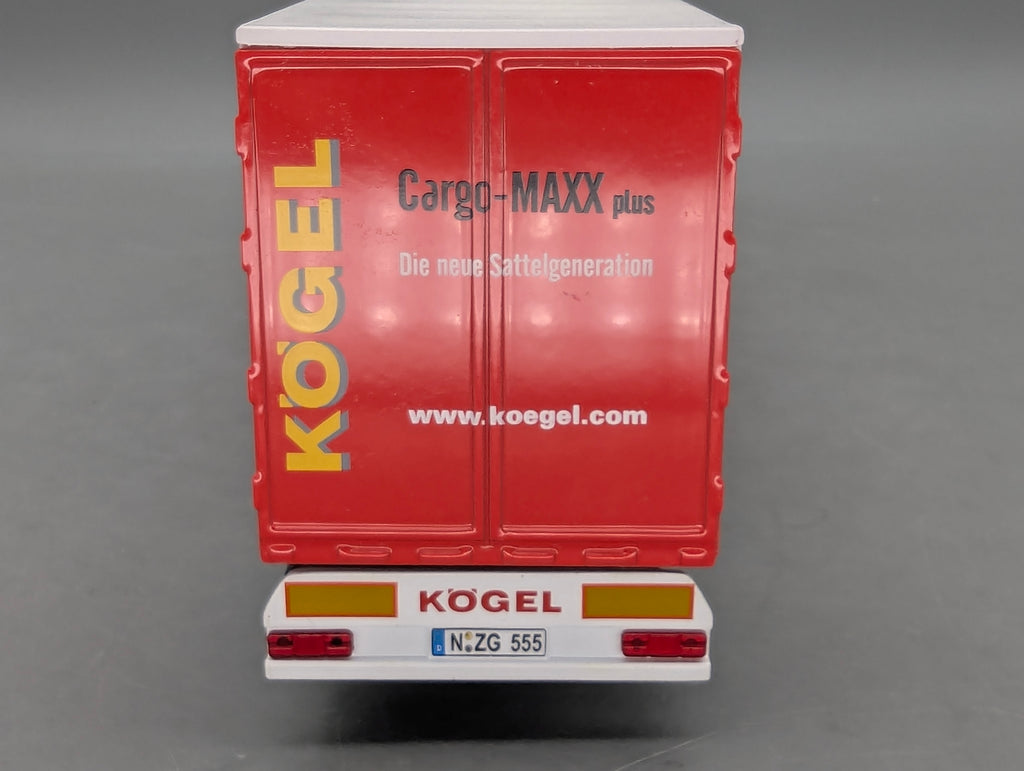 Camión Modelo 1:50 NZG 555 Mercedes Benz Actros Kögel Semirremolque Lona con embalaje original
