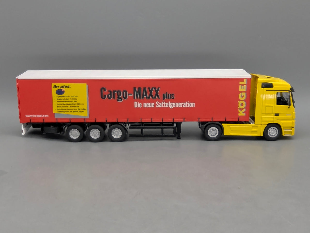 LKW Modell 1:50 NZG 555 Mercedes Benz Actros Kögel Gardinenauflieger mit OVP