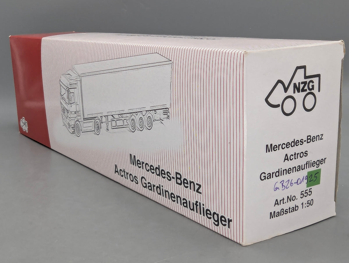 LKW Modell 1:50 NZG 555 Mercedes Benz Actros Kögel Gardinenauflieger mit OVP