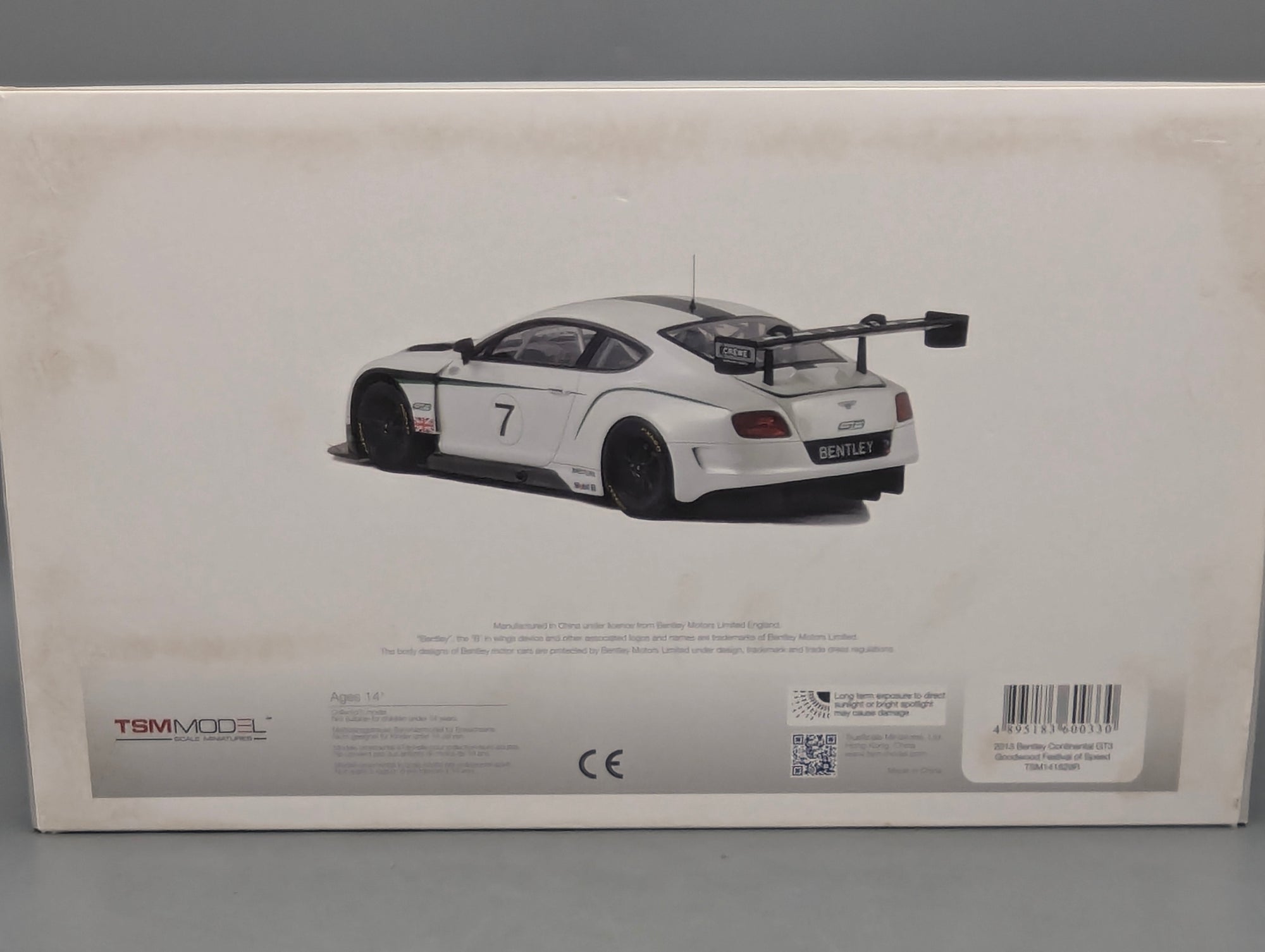 Model Cars 1:18 TSM Bentley Continental GT3 Goodwood 2013 #7 with original packaging