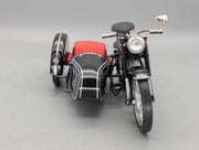 Motorcycle Model 1:10 Schuco BMW R25/3 black with sidecar with original packaging