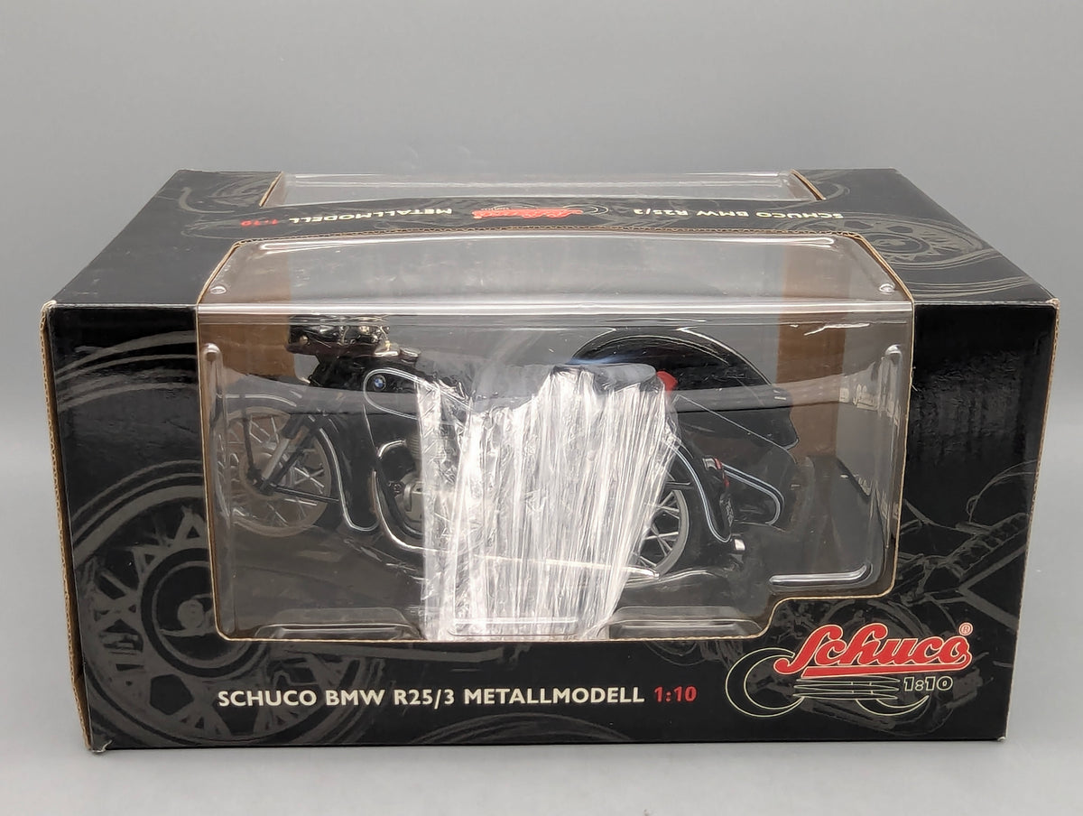 Motorcycle Model 1:10 Schuco BMW R25/3 black with sidecar with original packaging