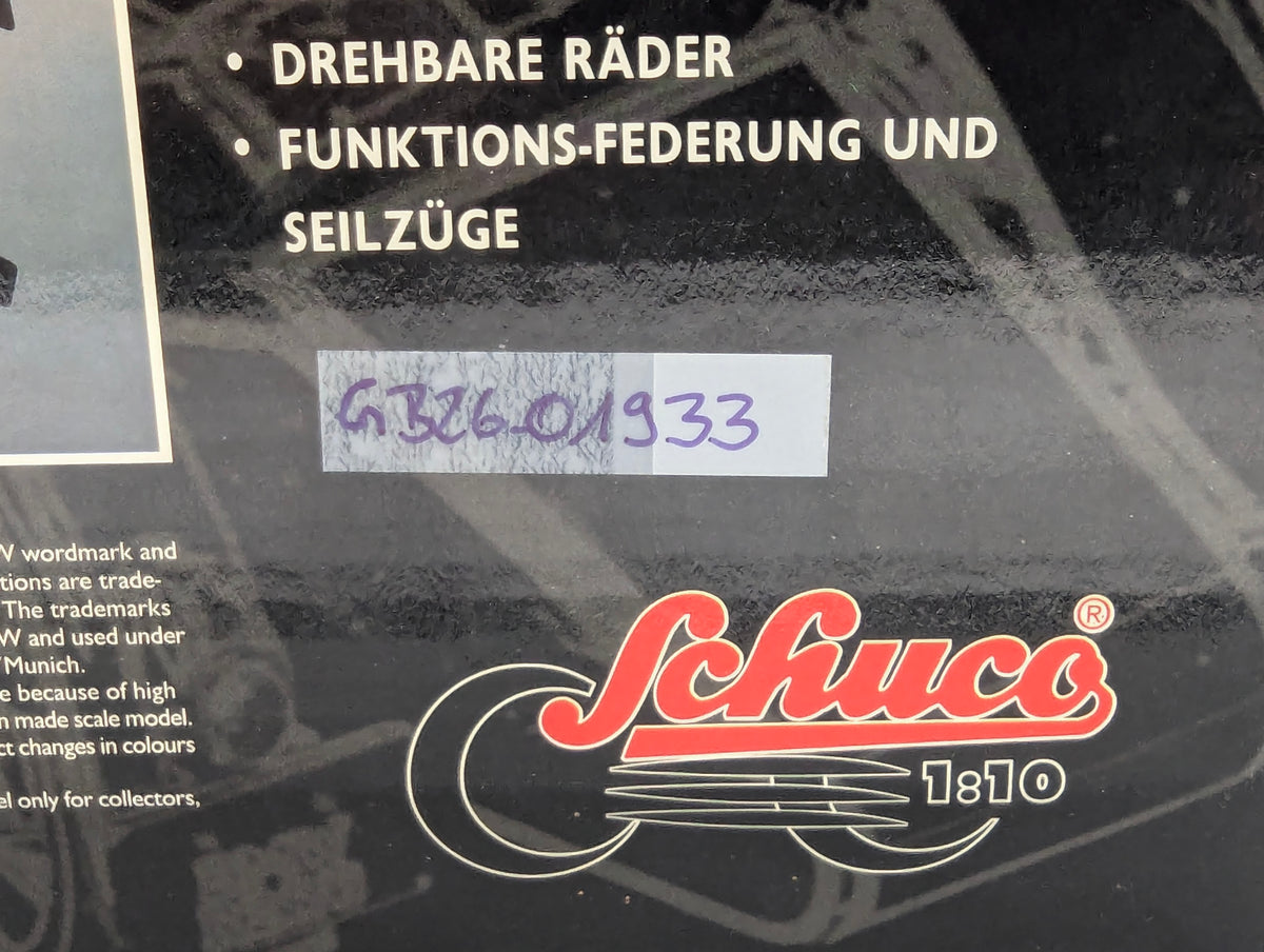 Motorcycle Model 1:10 Schuco BMW R25/3 black with sidecar with original packaging