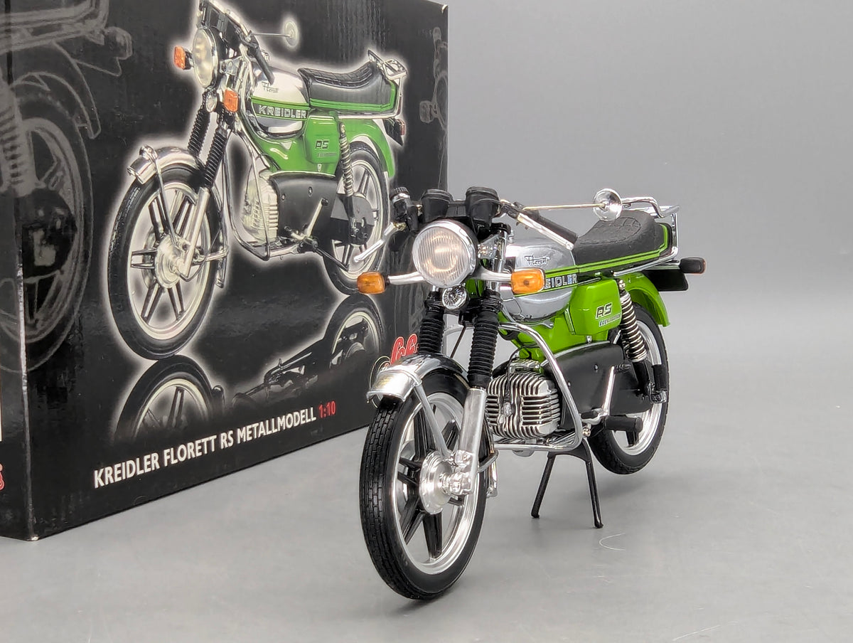 Motorrad Modell 1:10 Schuco Kreidler Florett RS Elektronik Grün mit OVP