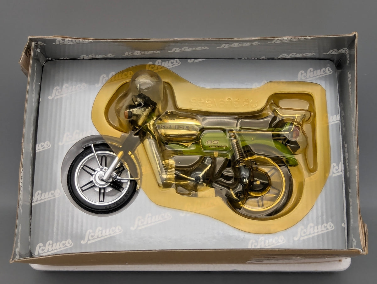 Motorrad Modell 1:10 Schuco Kreidler Florett RS Elektronik Grün mit OVP
