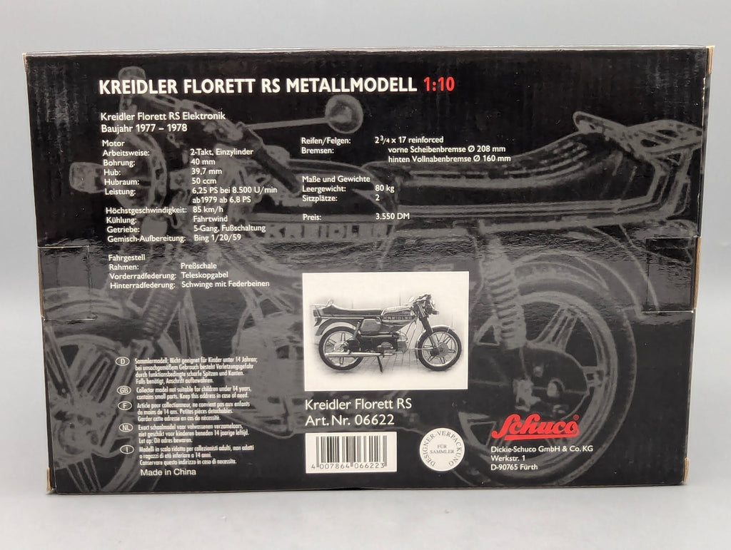 Motorrad Modell 1:10 Schuco Kreidler Florett RS Elektronik Grün mit OVP