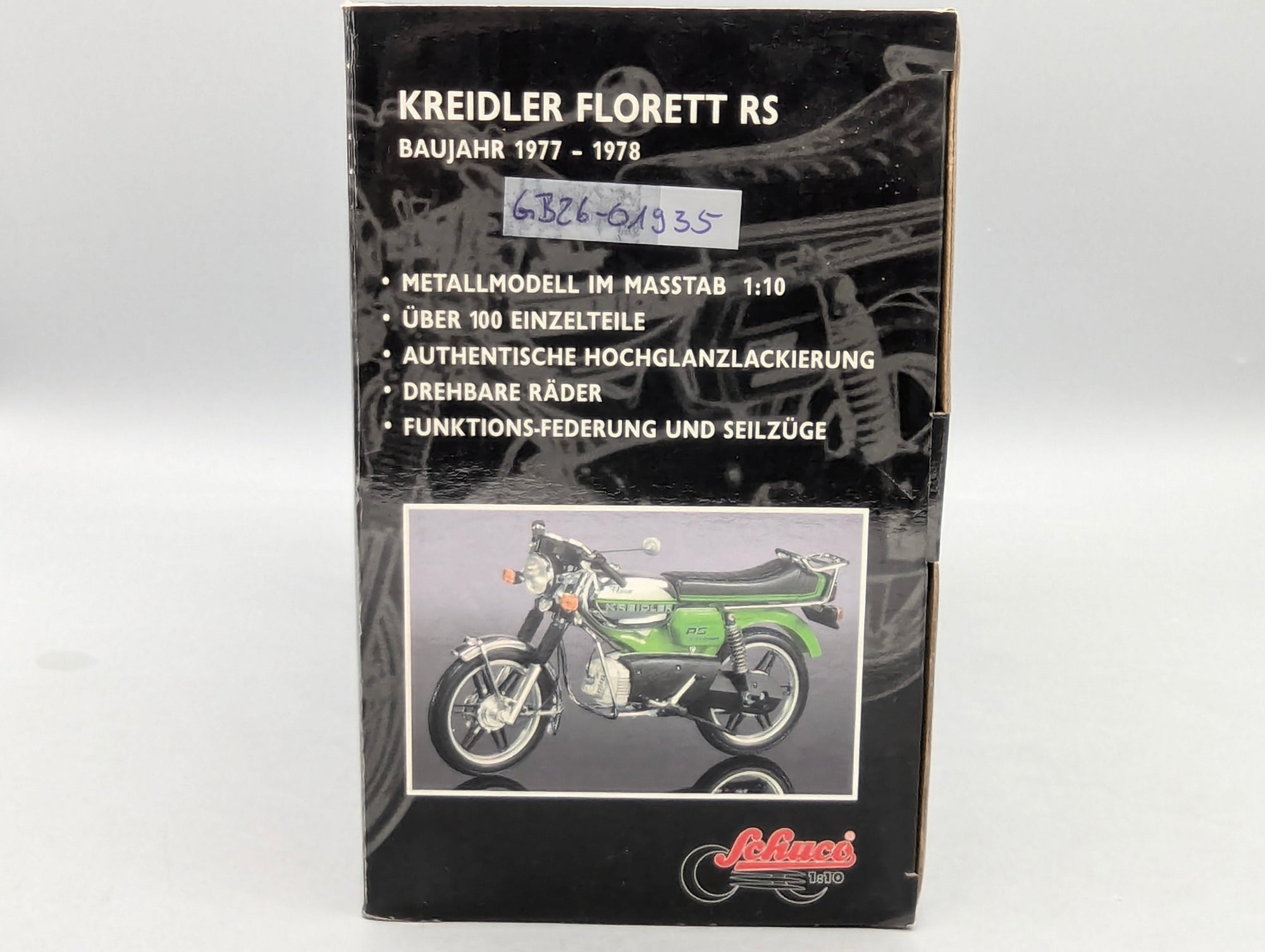 Motorrad Modell 1:10 Schuco Kreidler Florett RS Elektronik Grün mit OVP