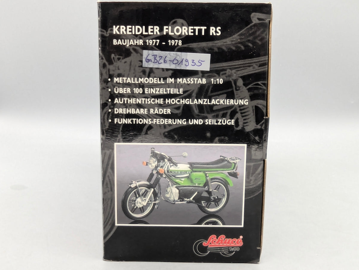 Motorrad Modell 1:10 Schuco Kreidler Florett RS Elektronik Grün mit OVP