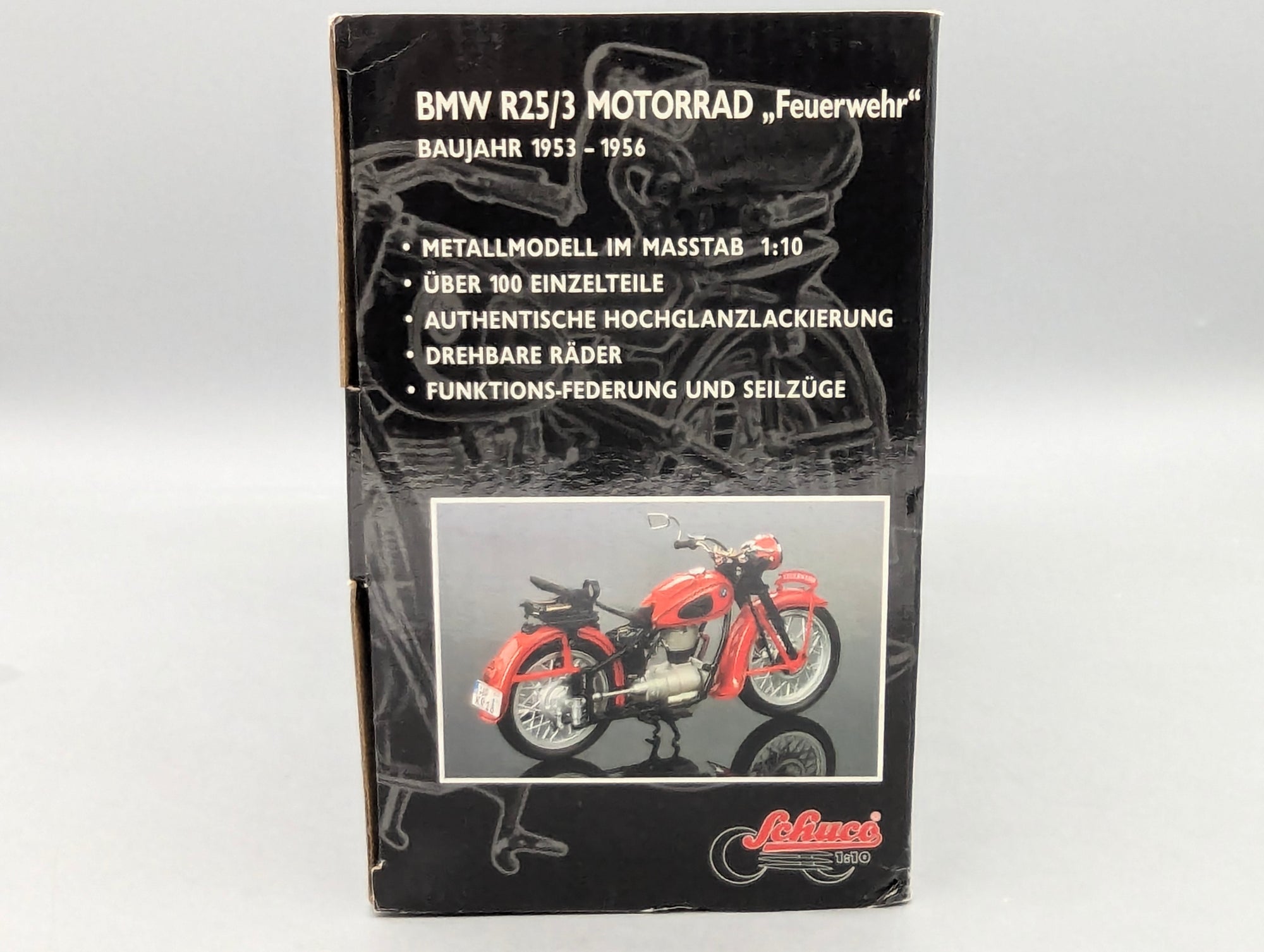 Motorrad Modell 1:10 Schuco BMW R25/3 Feuerwehr mit OVP