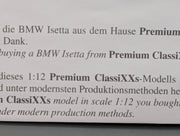 Coches a escala 1:12 Premium ClassiXXs BMW Isetta "Export" Azul Claro con embalaje original