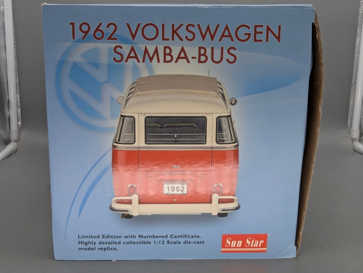 Model Cars 1:12 Sun Star Volkswagen VW Samba Bus T1 Type 2 1962 with Original Packaging