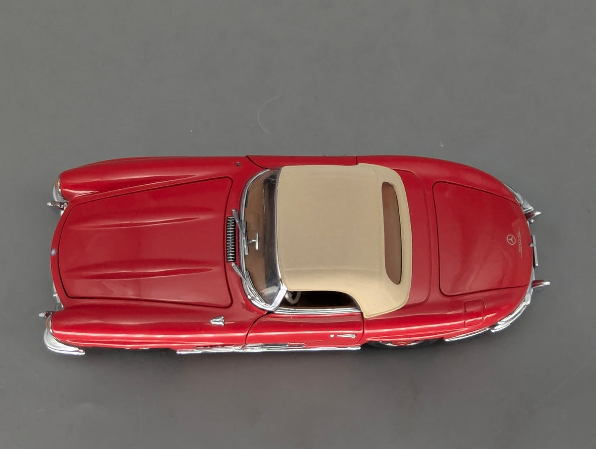 Modellautos 1:24 Franklin Mint Mercedes Benz 300 SL Roadster 1960 Rot mit OVP