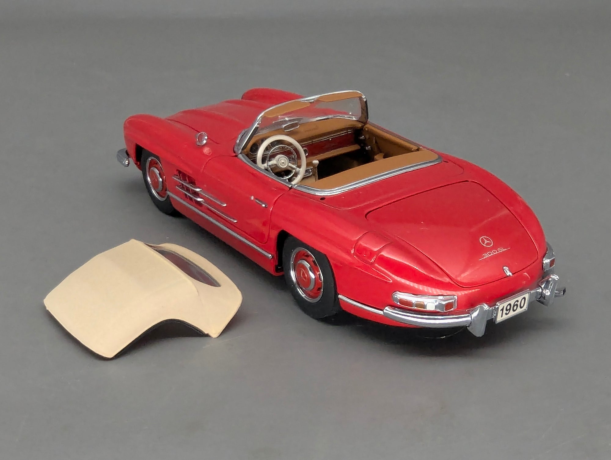 Modellautos 1:24 Franklin Mint Mercedes Benz 300 SL Roadster 1960 Rot mit OVP