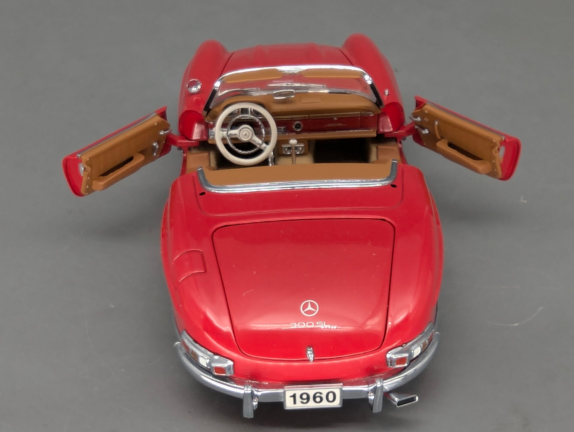 Modellautos 1:24 Franklin Mint Mercedes Benz 300 SL Roadster 1960 Rot mit OVP