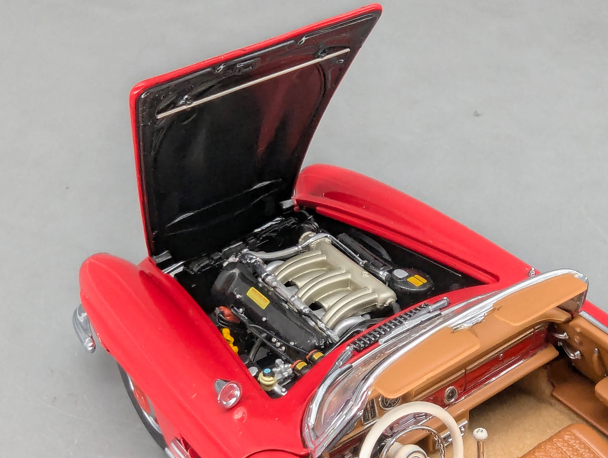 Modellautos 1:24 Franklin Mint Mercedes Benz 300 SL Roadster 1960 Rot mit OVP