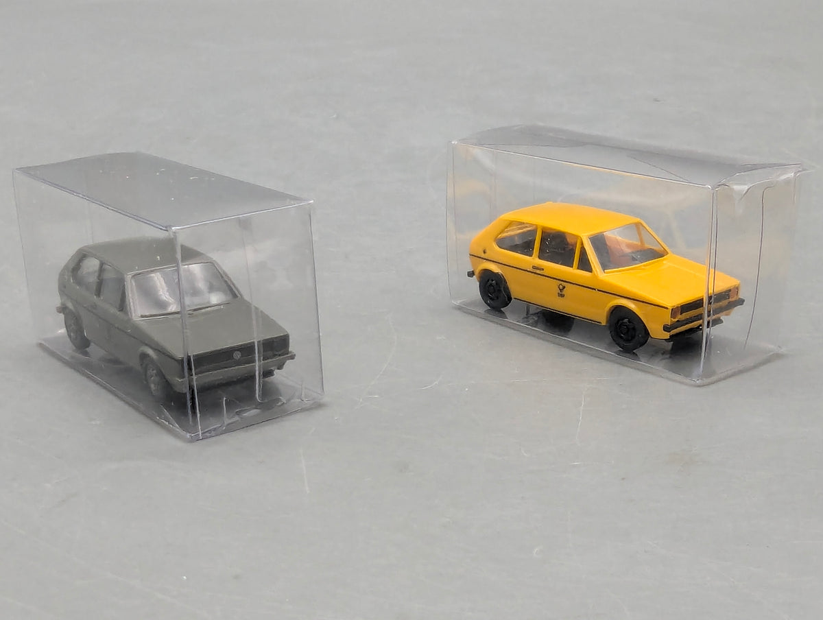 Modellautos H0 1:87 Brekina Volkswagen VW Golf 2-tlg Set Deutsche Bundespost OVP