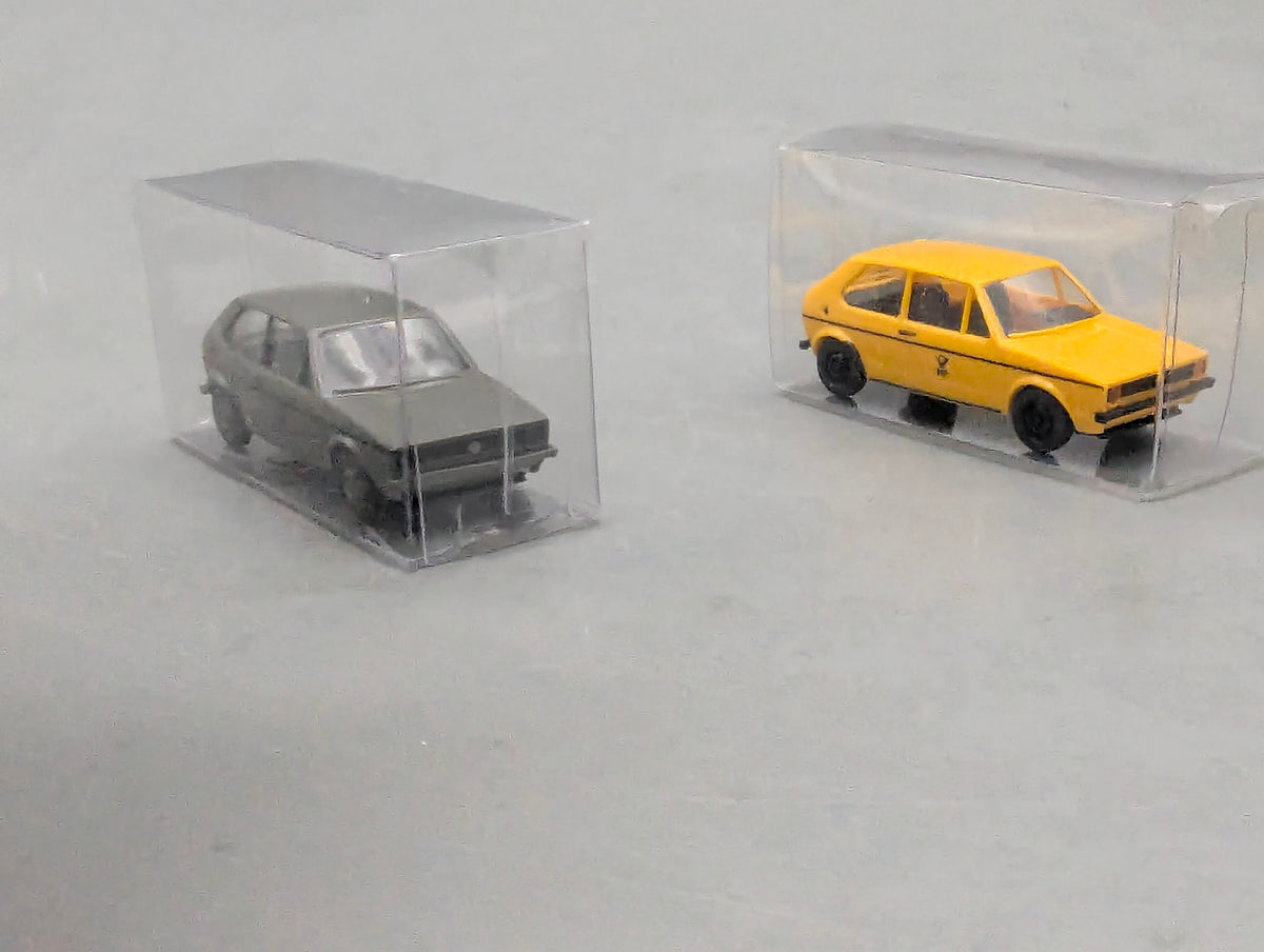 Modellautos H0 1:87 Brekina Volkswagen VW Golf 2-tlg Set Deutsche Bundespost OVP
