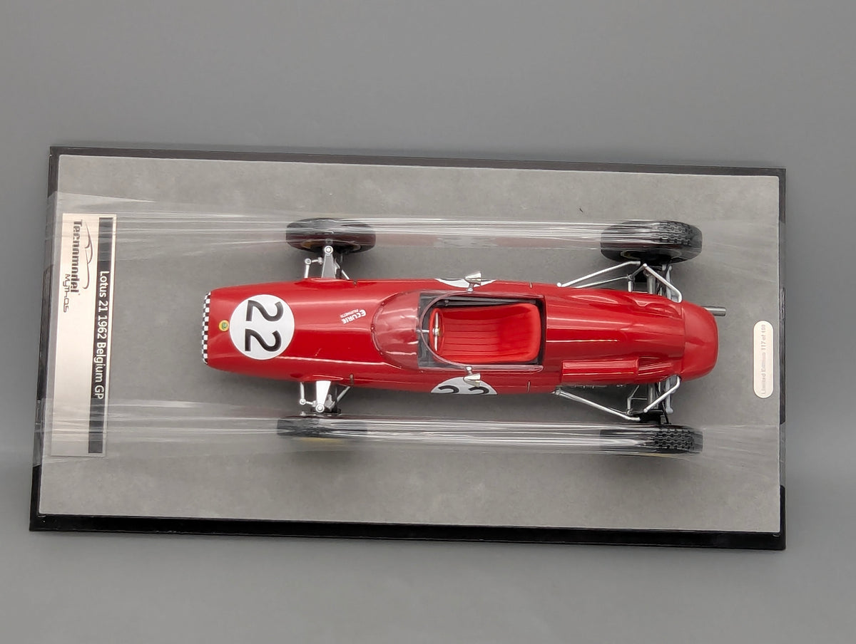 Modellautos 1:18 Tecnomodel Lotus 21 Climax 1962 Belgium GP #22 Jo Siffert mit OVP
