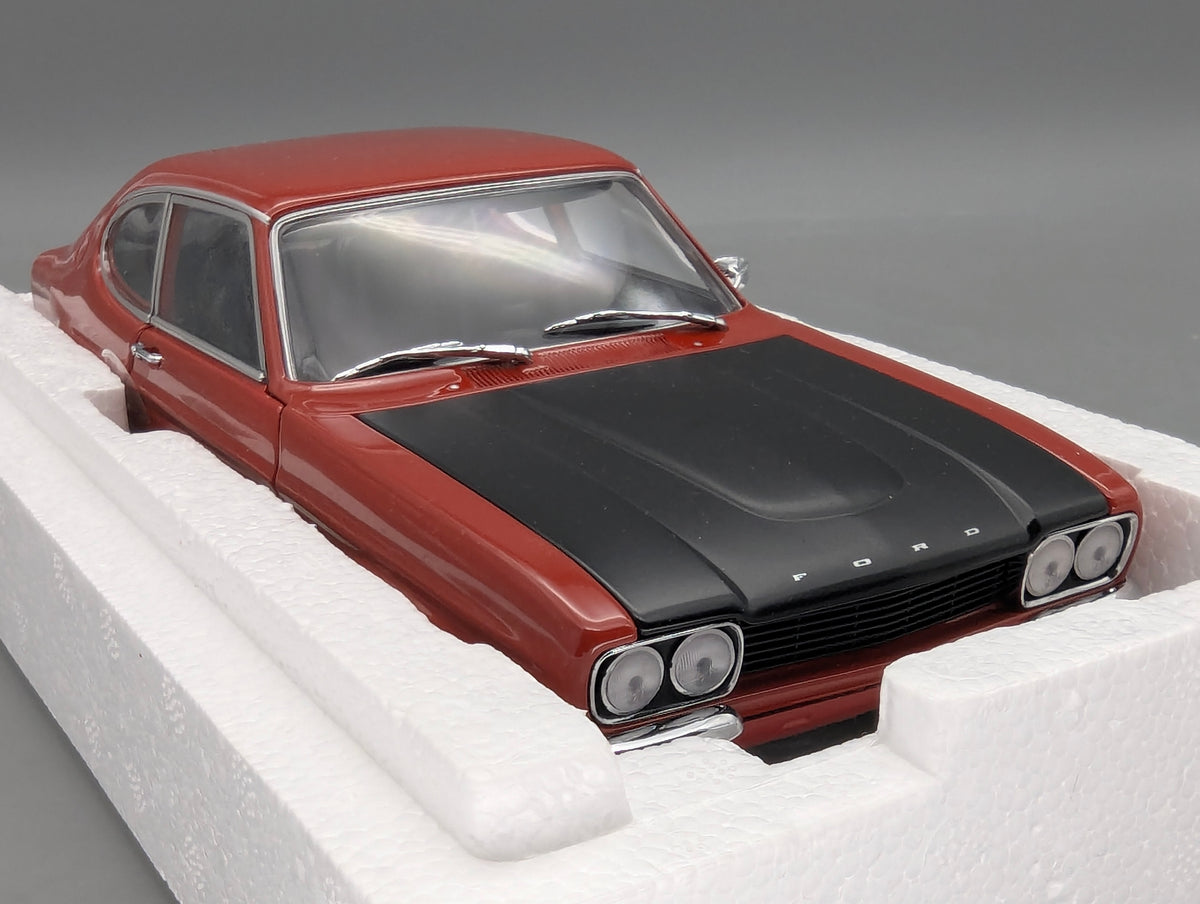 Modellautos 1:18 Minichamps Ford Capri I RS 2600 1970 Rot Schwarz mit OVP