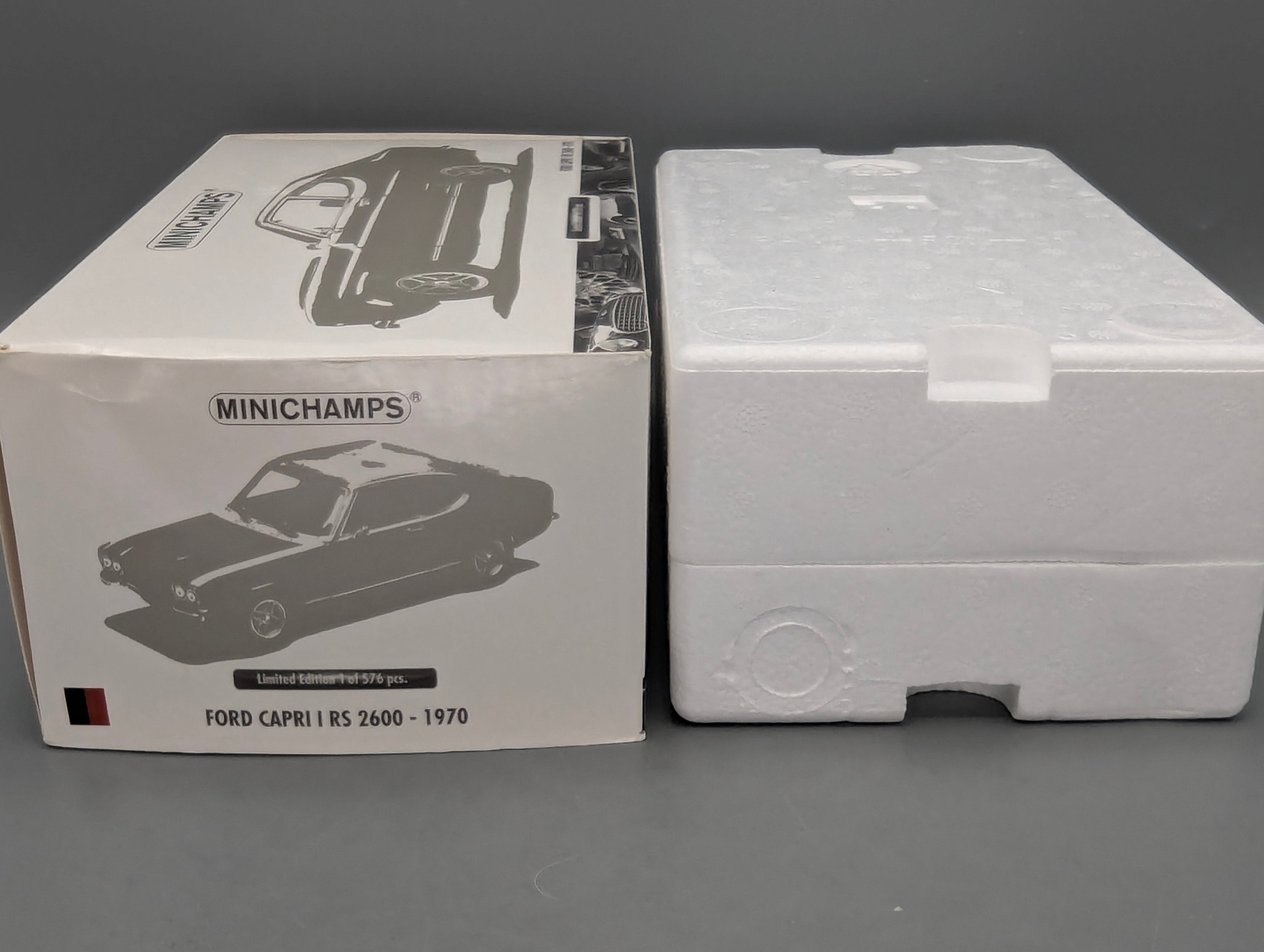 Modellautos 1:18 Minichamps Ford Capri I RS 2600 1970 Rot Schwarz mit OVP