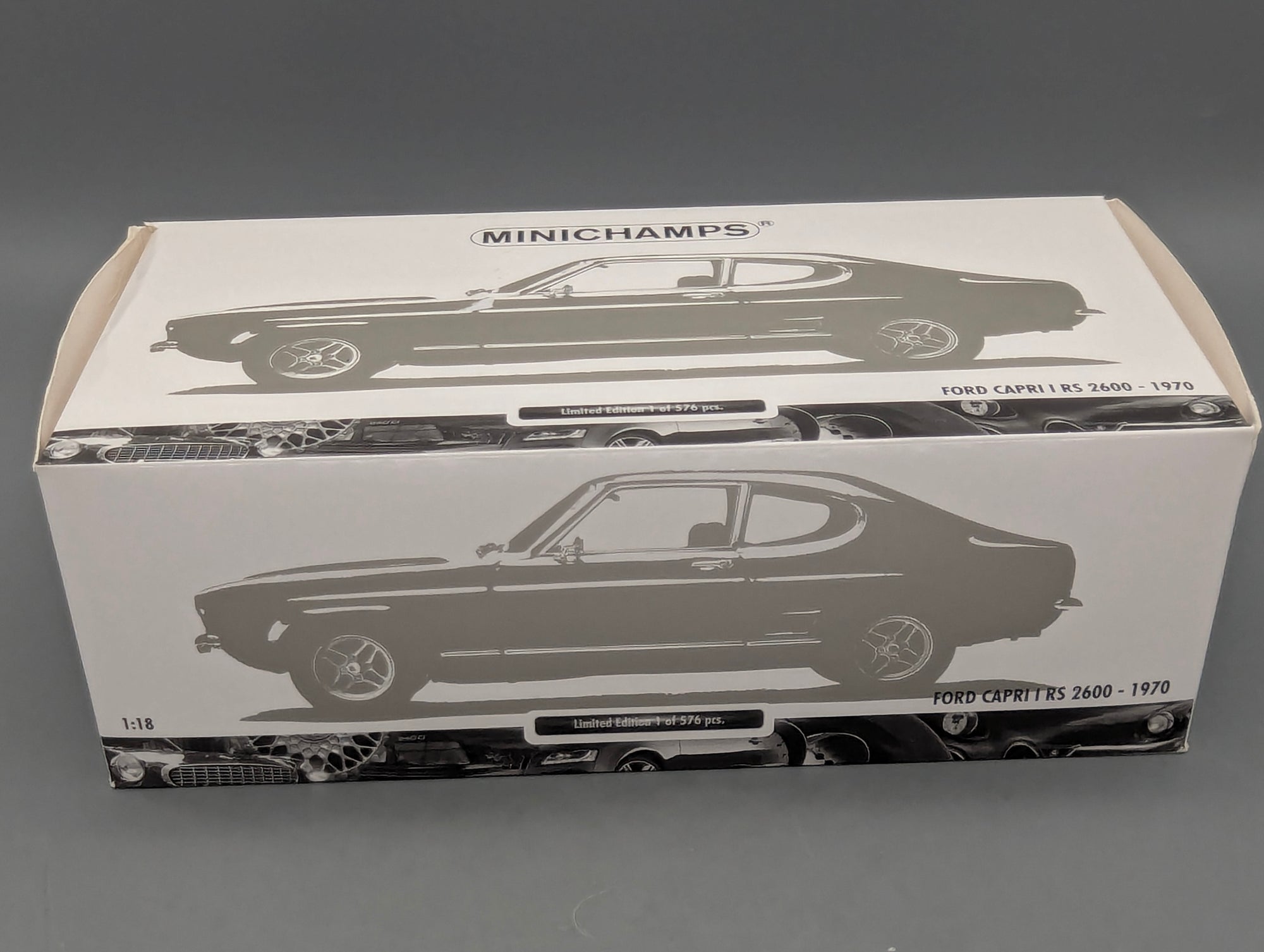 Modellautos 1:18 Minichamps Ford Capri I RS 2600 1970 Rot Schwarz mit OVP
