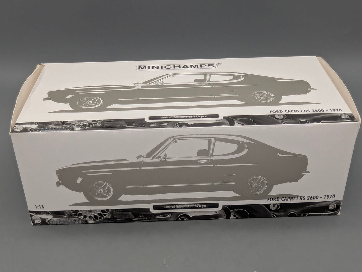 Modellautos 1:18 Minichamps Ford Capri I RS 2600 1970 Rot Schwarz mit OVP