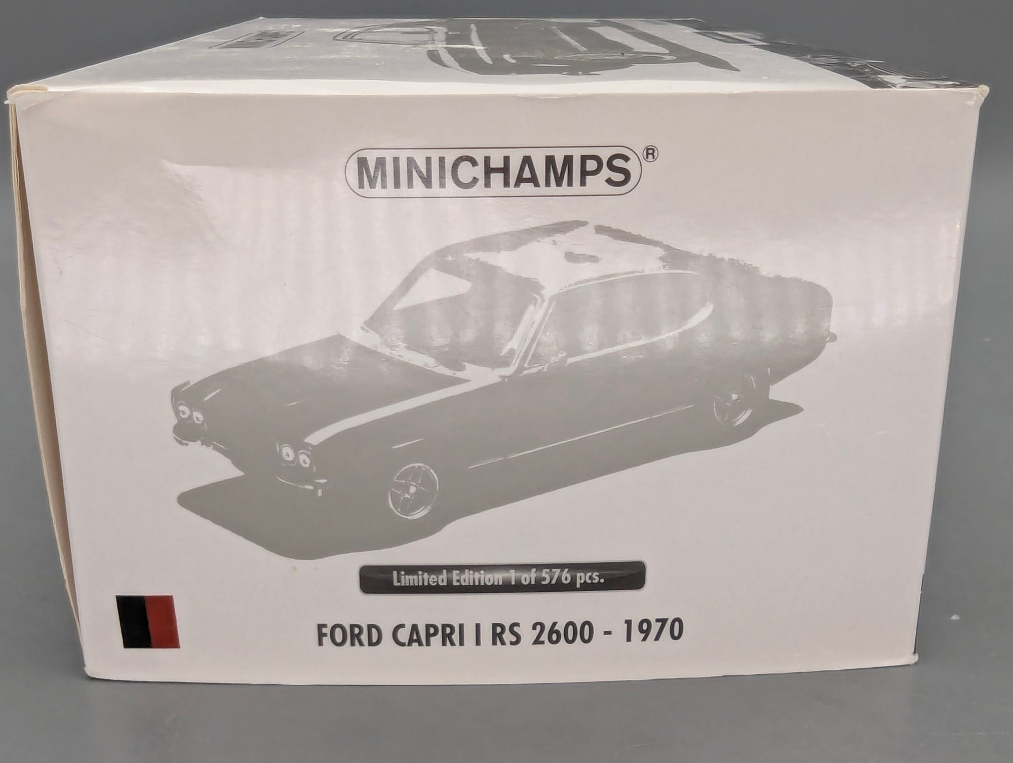 Modellautos 1:18 Minichamps Ford Capri I RS 2600 1970 Rot Schwarz mit OVP
