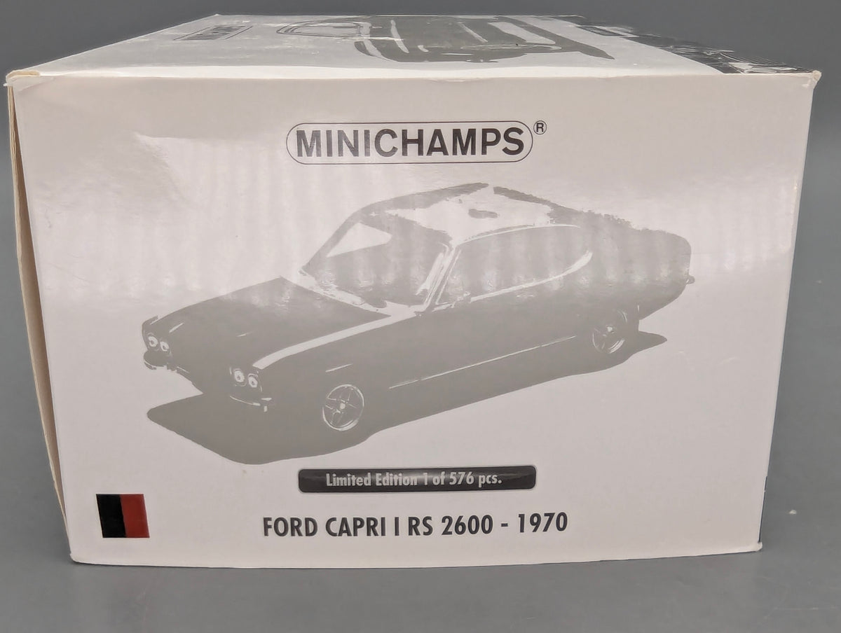 Modellautos 1:18 Minichamps Ford Capri I RS 2600 1970 Rot Schwarz mit OVP