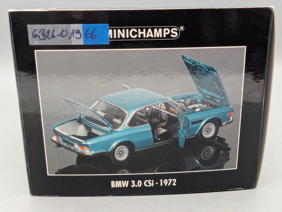 Modellautos 1:18 Minichamps BMW 3.0 CSi Met. Grün 1972 mit OVP