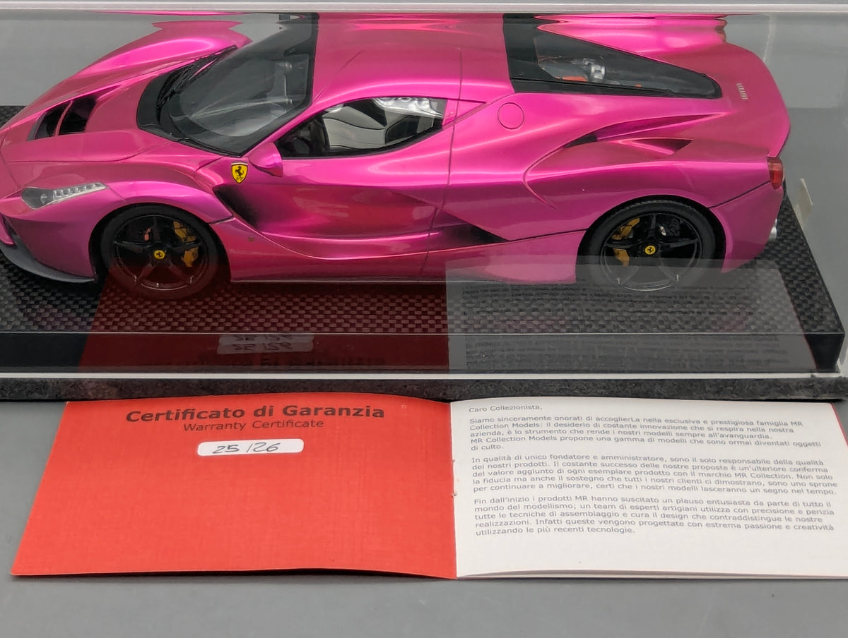 Modellautos 1:18 MR Collection Ferrari LaFerrari Pink Flash Ltd 25/26 OVP