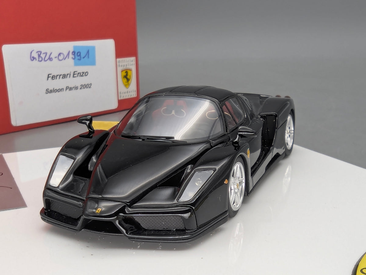 Modellautos 1:43 BBR Ferrari Enzo Salone di Parigi / Paris 2002 mit Vitrine und OVP