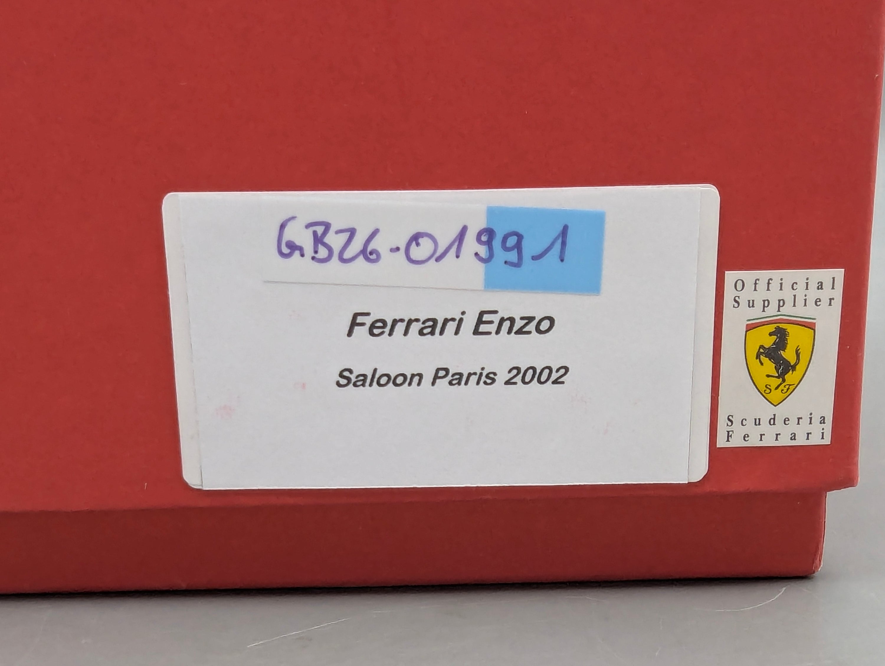 Modellautos 1:43 BBR Ferrari Enzo Salone di Parigi / Paris 2002 mit Vitrine und OVP
