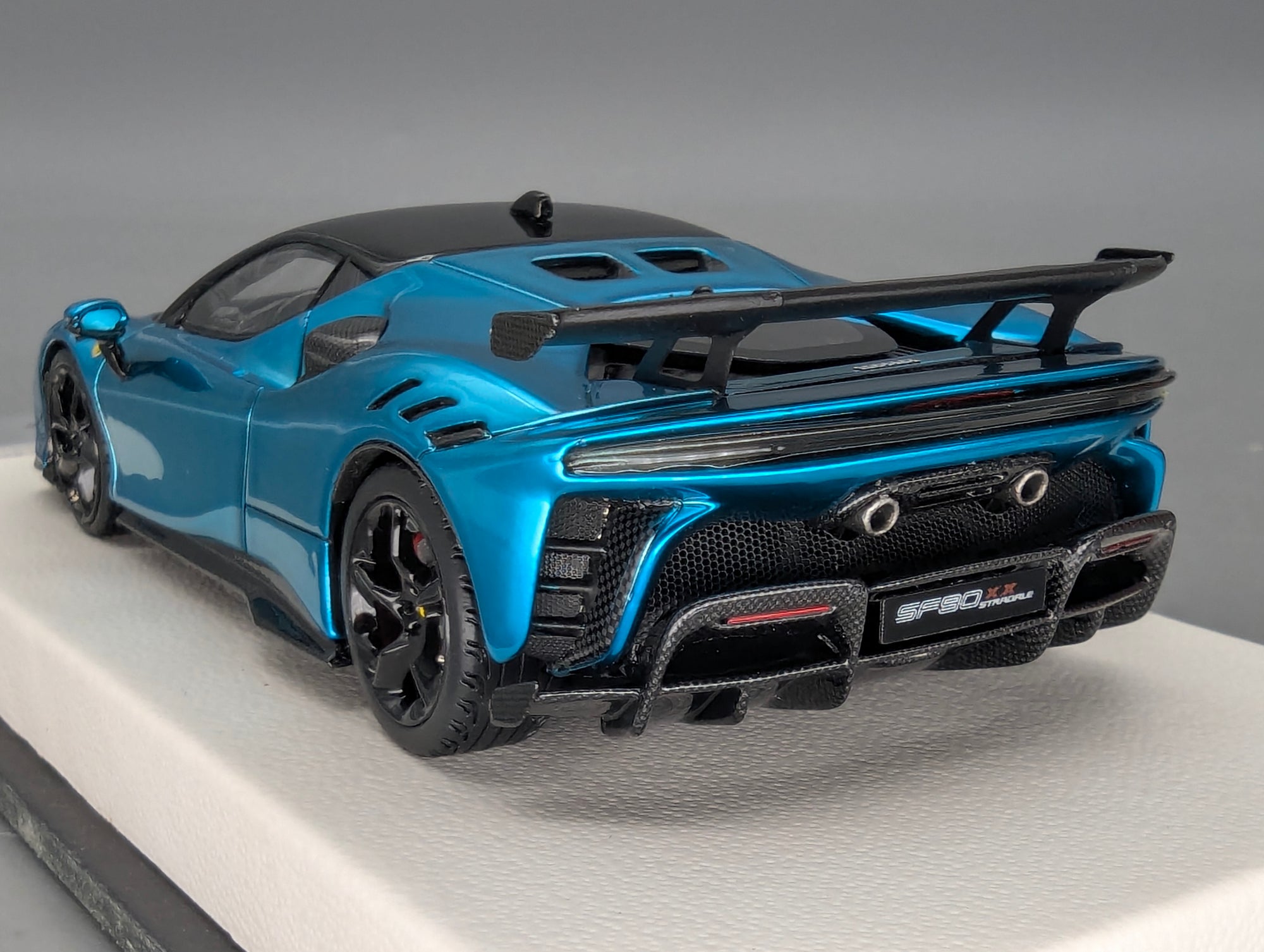 Modellautos 1:43 BBR Concept43 Ferrari SF90XX Stradale Chrome Blue Ltd 12/15 OVP