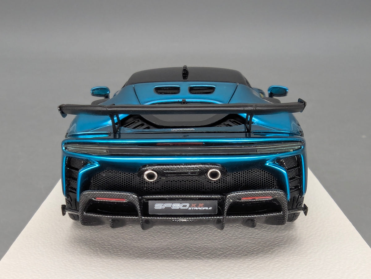 Modellautos 1:43 BBR Concept43 Ferrari SF90XX Stradale Chrome Blue Ltd 12/15 OVP