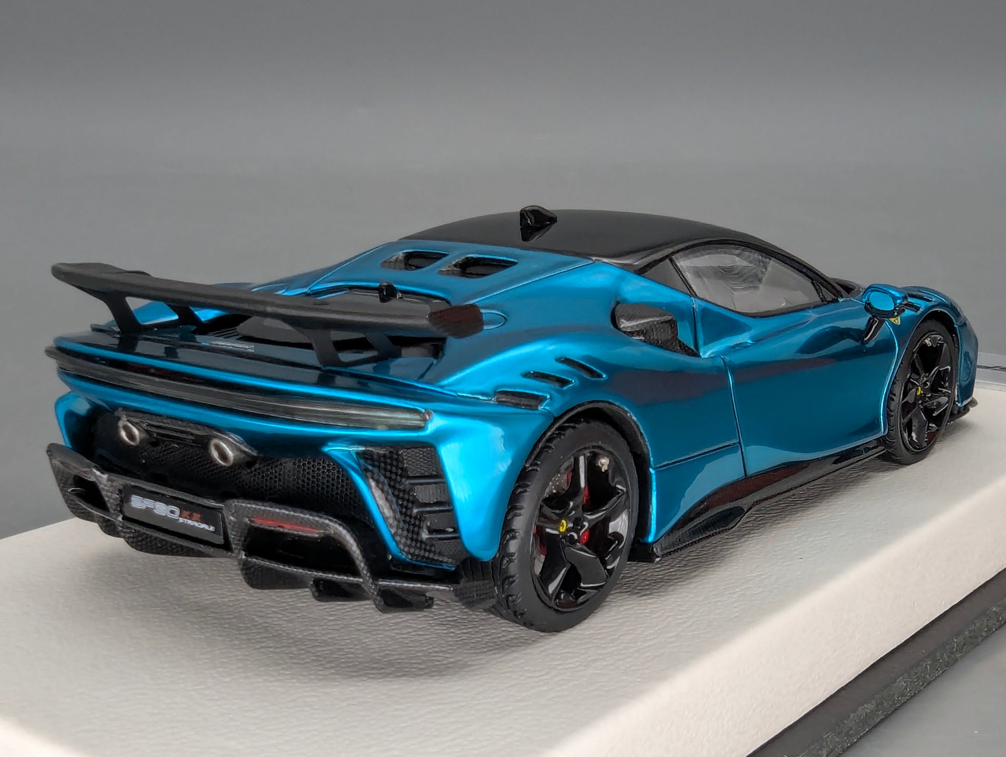 Modellautos 1:43 BBR Concept43 Ferrari SF90XX Stradale Chrome Blue Ltd 12/15 OVP
