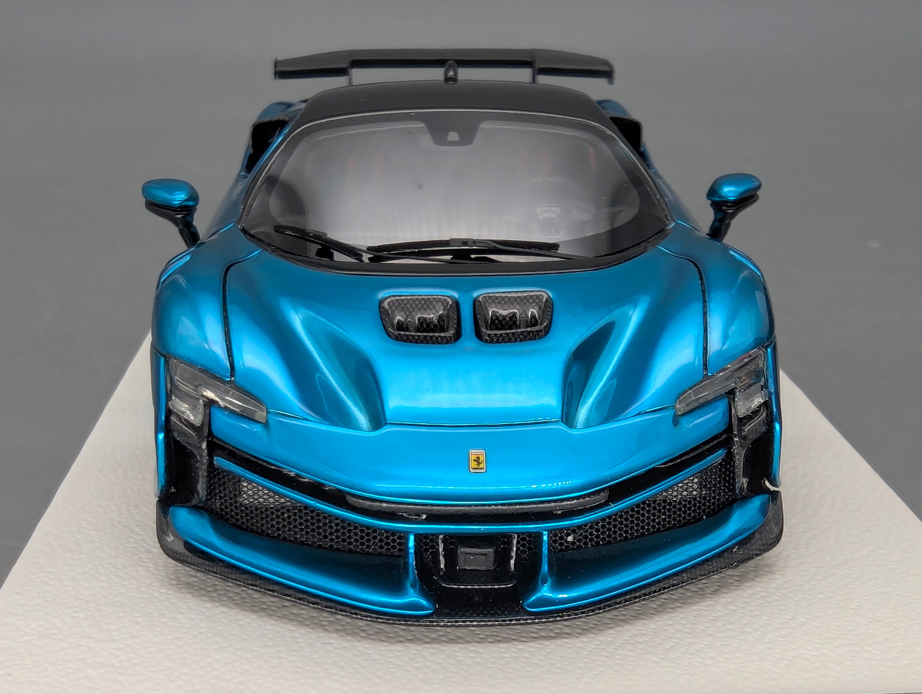 Modellautos 1:43 BBR Concept43 Ferrari SF90XX Stradale Chrome Blue Ltd 12/15 OVP