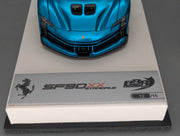 Modellautos 1:43 BBR Concept43 Ferrari SF90XX Stradale Chrome Blue Ltd 12/15 OVP