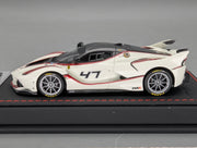 Modellautos 1:43 BBR Deluxe Ferrari FXX-K Gloss Avus White Car #47 Ltd 17/20 OVP