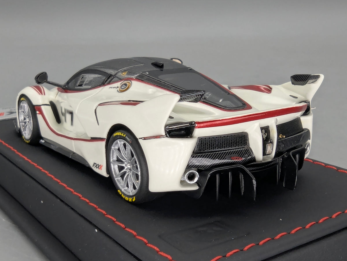 Modellautos 1:43 BBR Deluxe Ferrari FXX-K Gloss Avus White Car #47 Ltd 17/20 OVP